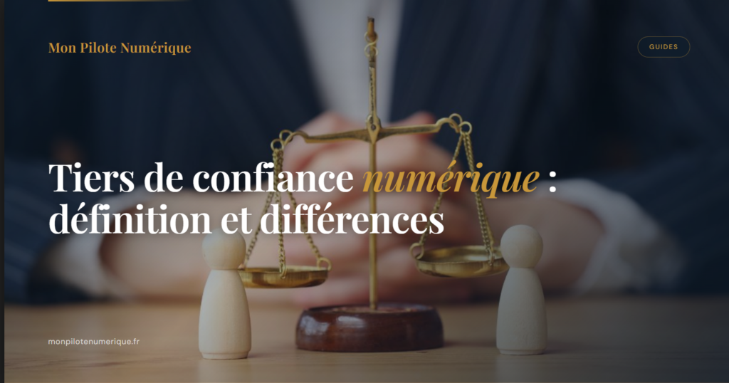 Tiers de confiance numérique : balance symbolisant la neutralité - Mon Pilote Numérique